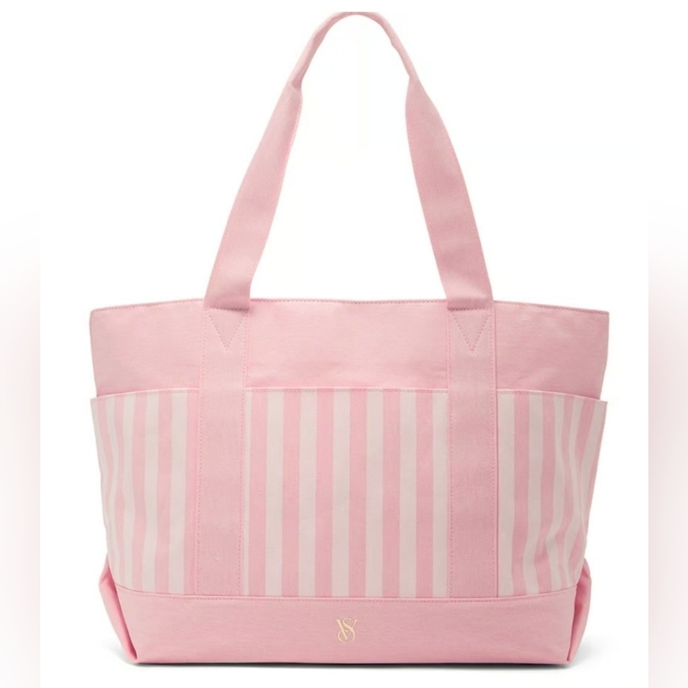 Victoria's Secret Pink and White Tote Bag